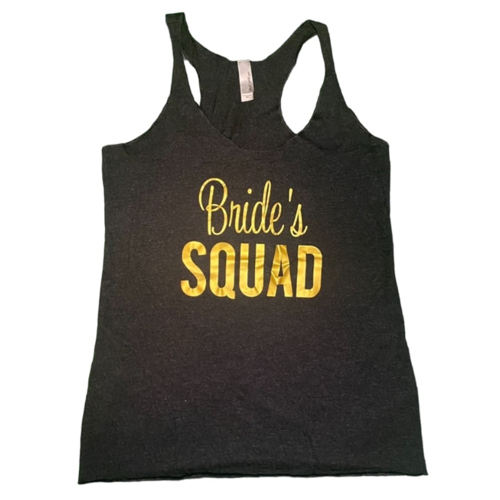 Bride’s Squad Charcoal Grey Gray Tank Top Shirt